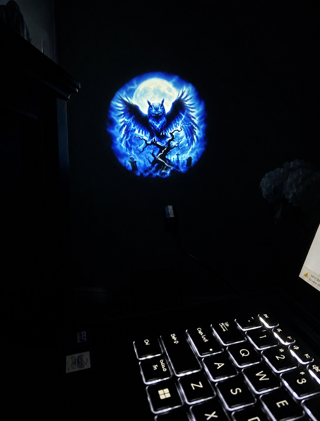 Haunt Glow Halloween Projector Light - 10 Interchangeable Spooky Slides